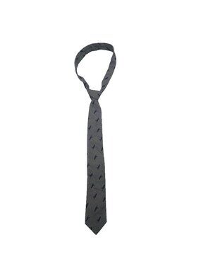 Old Navy Boys Dinosaur Print Gray Neck Tie XL 14-16 Polyester Kids Tie